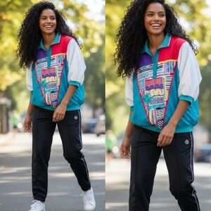 Women's Y2K Retro Nylon Pullover